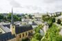 Panoramic view of Luxembourg City with its historic fortifications and modern buildings
