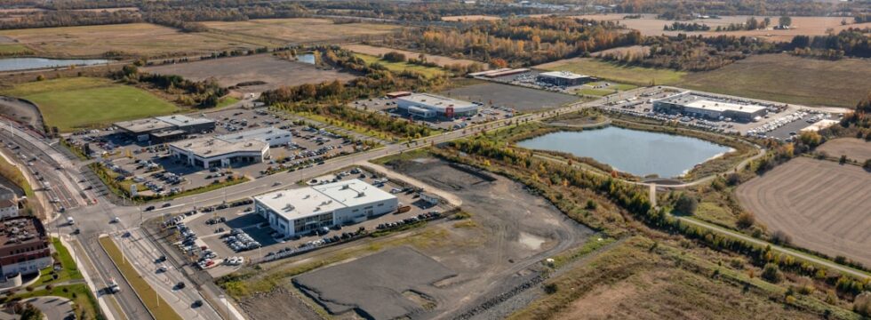 Commercial portfolio mortgage UK - aerial view industrial units