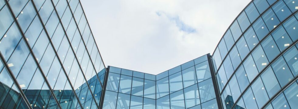 Office mortgage UK - high-rise office building exterior