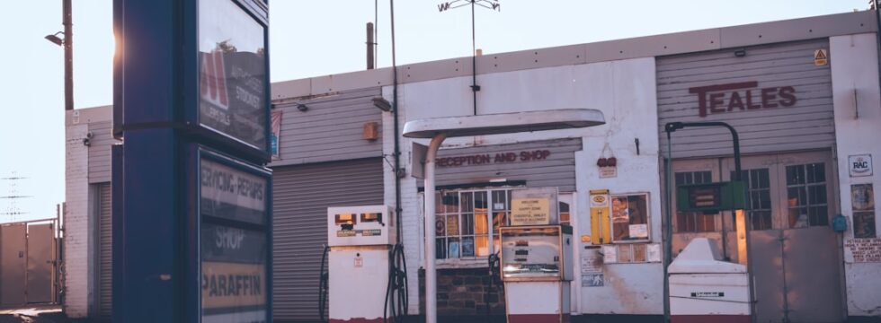Petrol station mortgage UK - forecourt fuel pumps