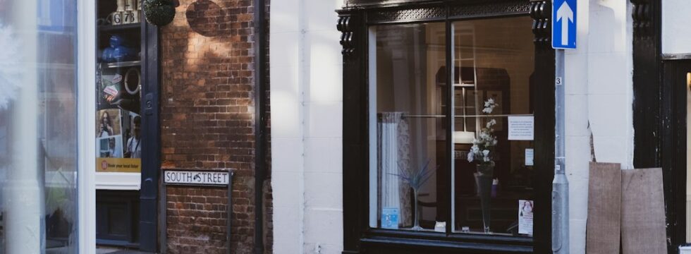 Retail shop mortgage UK - high street storefront