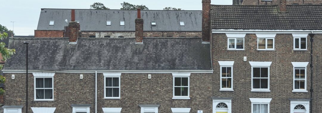 Social housing mortgage - UK residential terraced housing