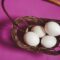 Concentrated stock position risk - eggs in basket diversification concept