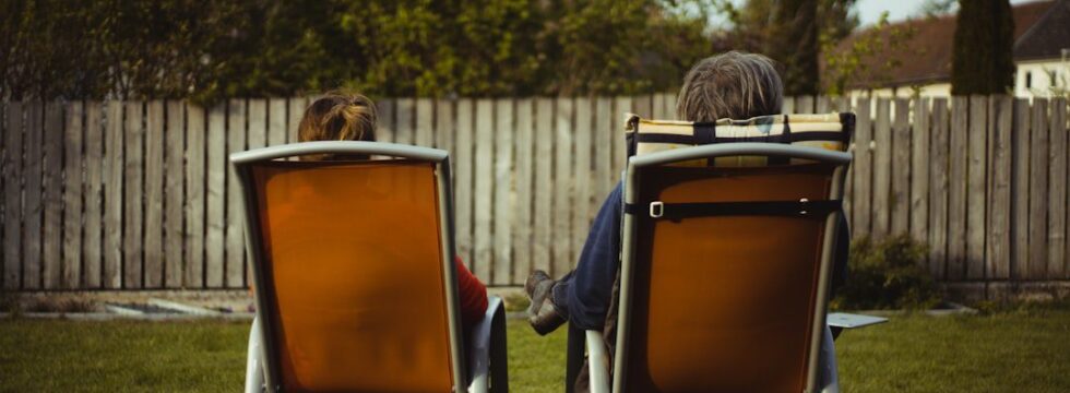Retirement and later life mortgages UK - garden seating relaxed lifestyle